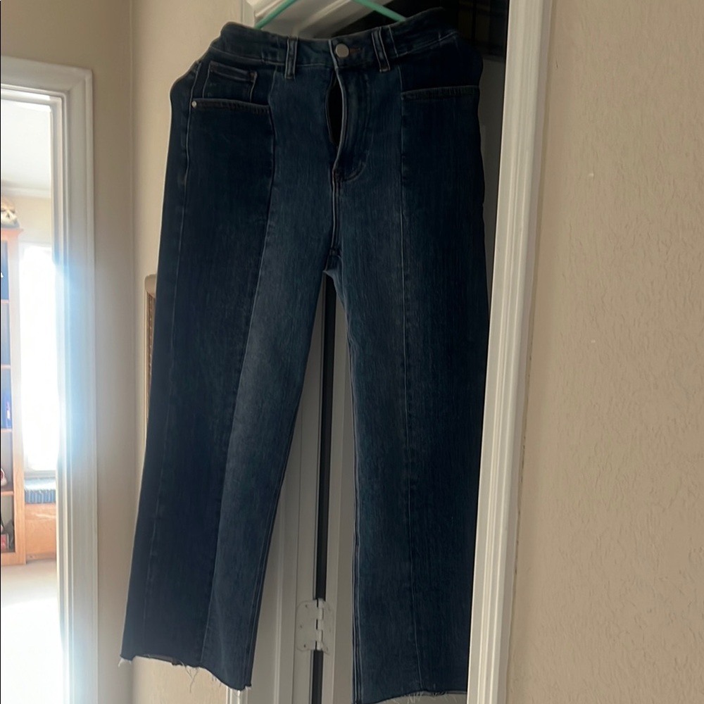 Blue Flare Wide Leg Jeans Classic Denim